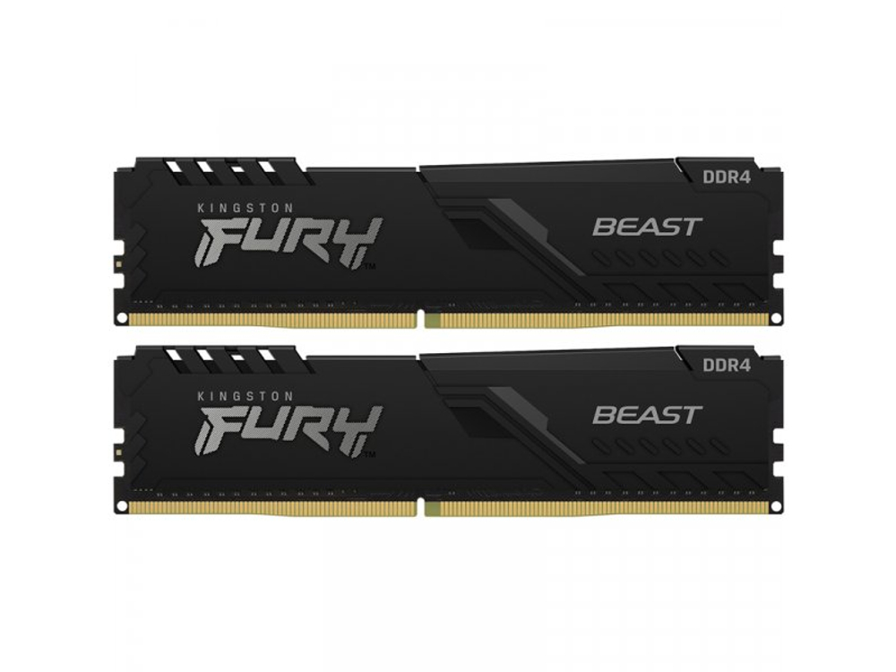 Оперативная память Kingston Fury KF432C16BBK2/16, DDR4 2х 16ГБ 3200 МГц, DIMM, RTL