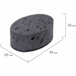 Губки для посуды OVAL BLACK 95х65х35 мм комплект 6 шт. КРУПНОПОРИСТЫЙ поролон/абразив LAIMA (8 штук в упаковке)