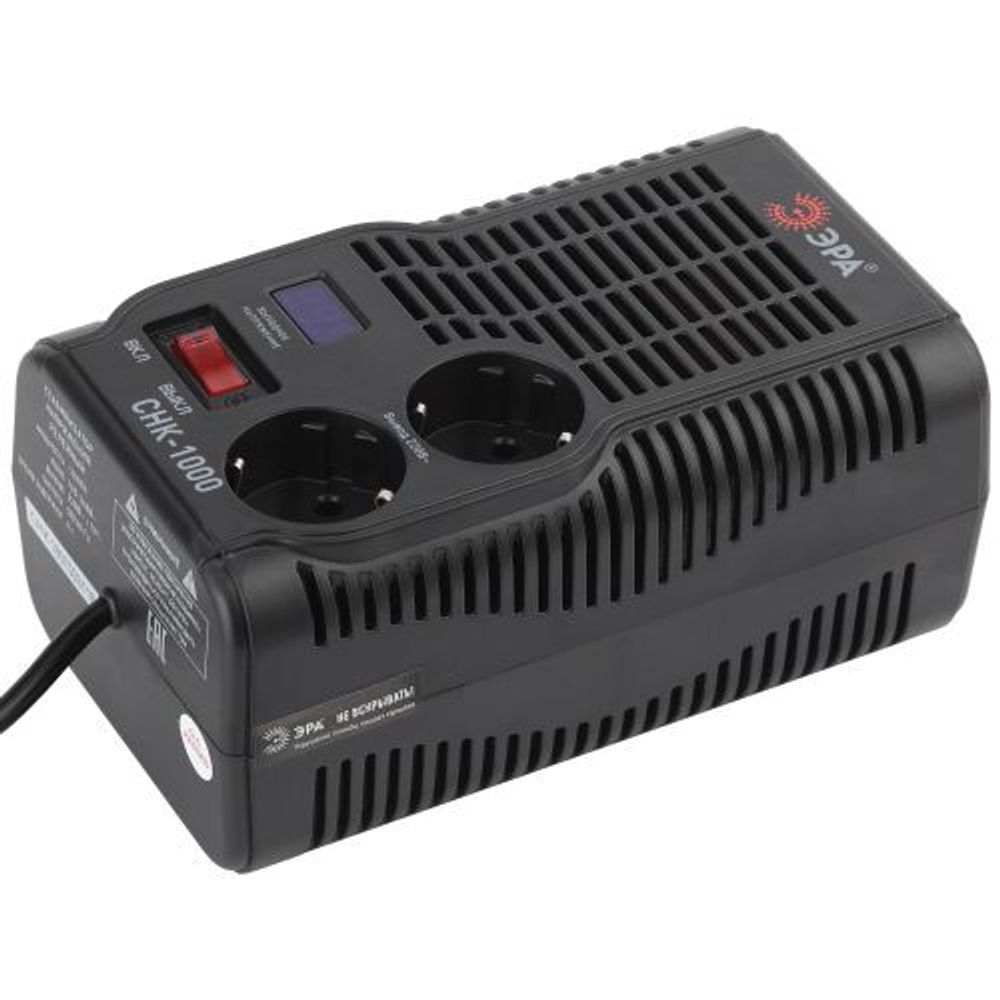 Стабилизатор напряжения СНК-1000 компакт. 160-260В/220В 1000ВА ЭРА Б0032469 Стабилизатор напряжения СНК-1000 компакт. 160-260В/220В 1000ВА ЭРА Б0032469