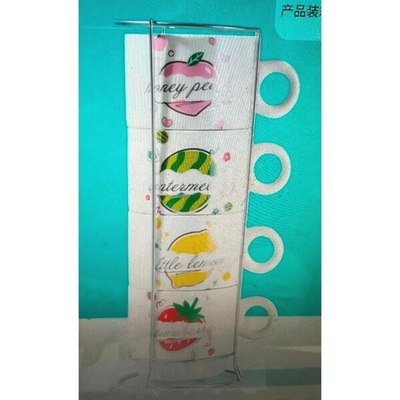 Набор кружек на стойке 200мл «Фрукты микс»