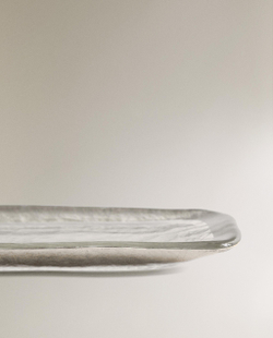 Zara Home блюдо сервировочное из стекла, цвет золотой, 31 см
