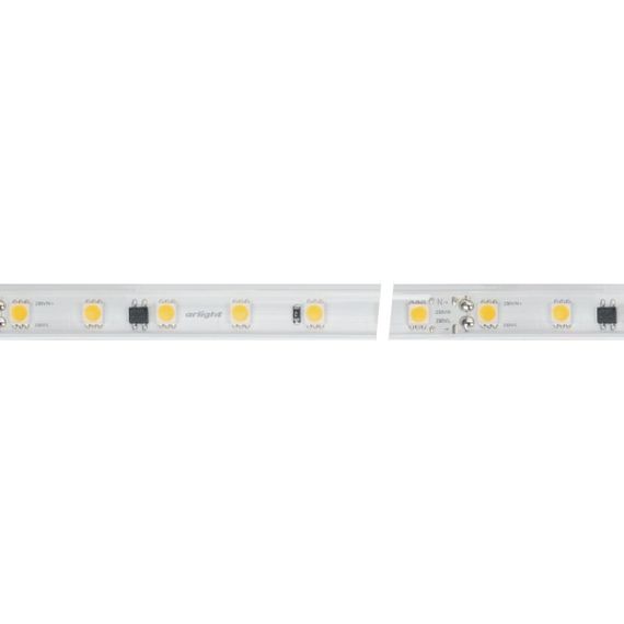 Светодиодная влагозащищенная лента Arlight 8W/m 54LED/m 5060SMD холодный белый 50M ARL-PV-B54-15.5mm 230V White6000 027056(2)