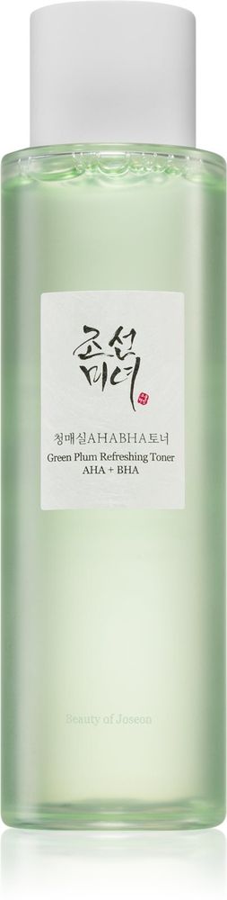 Beauty Of Joseon Green Plum Refreshing Toner AHA + BHA - Мягкий отшелушивающий тоник для ежедневного использования /   150  ml  / GTIN 8809473195655