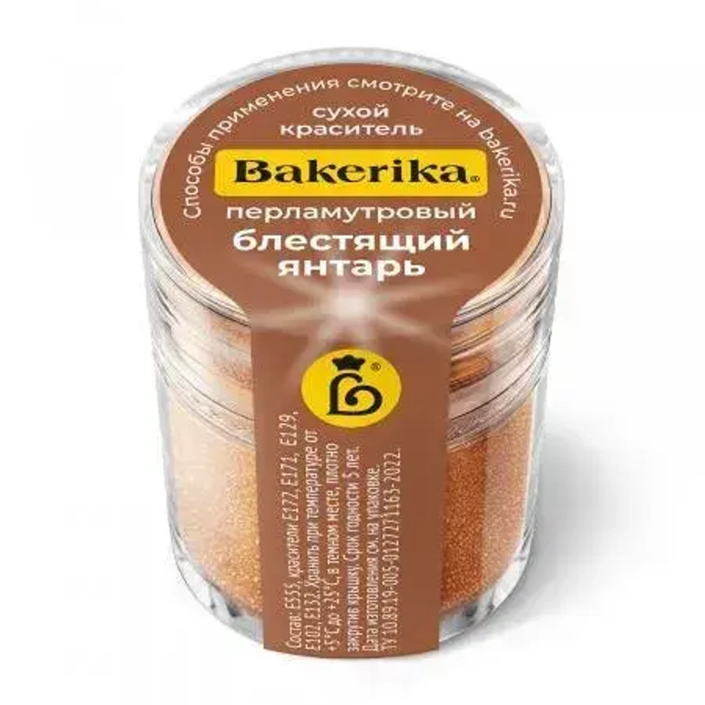 Краситель сухой перламутровый Ваkеriка «Блестящий янтарь» 4 гр