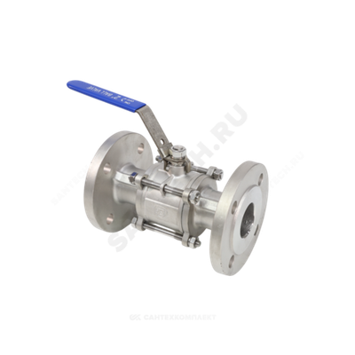 Кран шаровой нерж SS304 4131H трёхсоставной Ду 40 Ру16 фл полнопроходной Benarmo