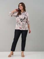 Рубашка Р-001/бежевый-газета