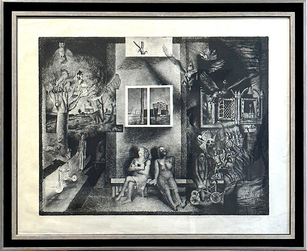 Гречина Ольга Николаевна. Свободная тема. Офорт, акватинта. СССР. 1981 г. 86 х 70 см