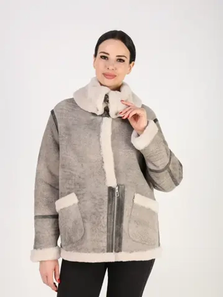 Дубленка зимняя натуральная авиатор пилот