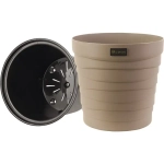 Кашпо для цветов пластиковое 7,5л d-27,1см «Бархан» Мокачино