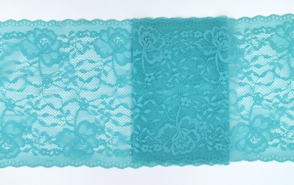 Эластичное кружево, ОПТ 23 см, светлая бирюза, (Арт: EK-2140), м