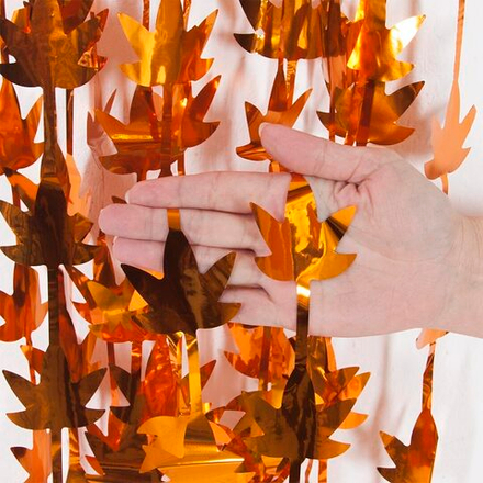 Занавес дождик Листья осенние, 100х200см, 1 шт.