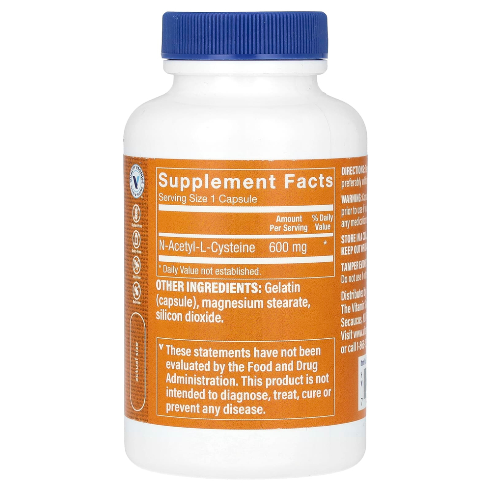 The Vitamin Shoppe, NAC, 600 мг, 100 капсул
