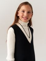 Сарафан школьный для девочки AT974 черный