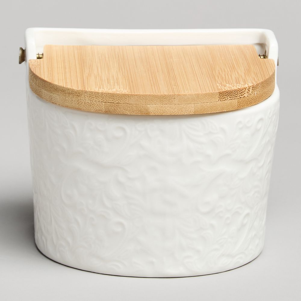 БАНКА ДЛЯ СОЛИ С ДЕР.КРЫШКОЙ LEFARD "MUSE" 11,5*11*9,5 СМ 450 МЛ