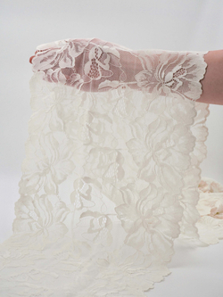 Эластичное кружево темная шампань ширина 29 см ОТРЕЗ 0,4 м