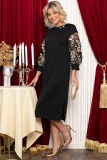 Платье Мисс Элегантность НЬЮ (черное/золото) П14745-18М LT Collection