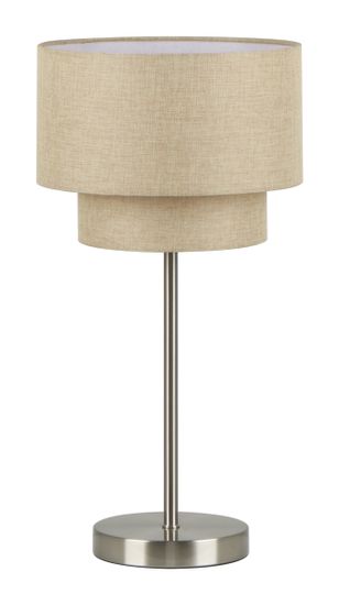 2117ATL SATIN NICKEL+BEIGE (1) Настольный светильник NW