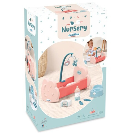 Ecoiffier Nursery - Колыбель с каруселью + 6 аксессуаров Для кукол до 32 см 1835