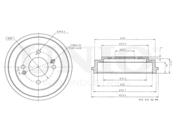 Барабан тормозной задний UNIO BRD-10065