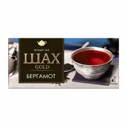 Чай черный Шах Gold Бергамот 25 пакетиков
