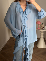 Блуза Flow голубой