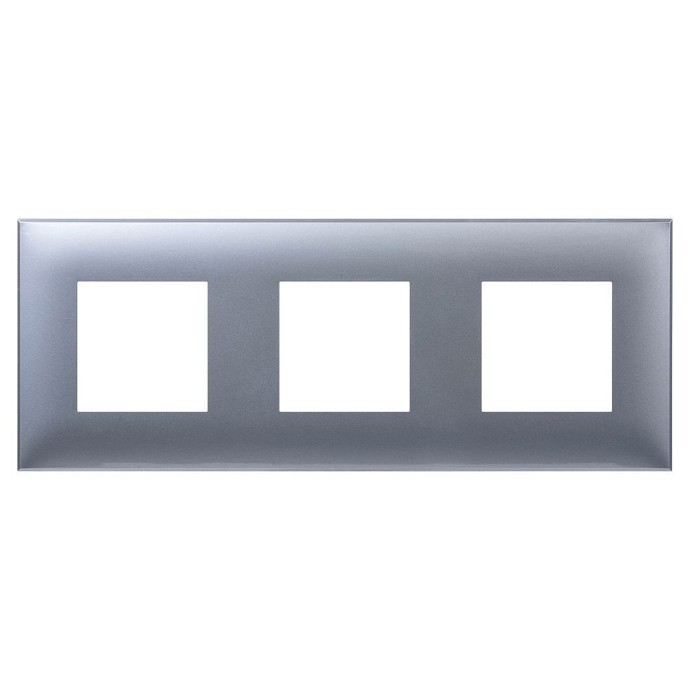 Рамка "Avanti", "Закаленная сталь", 3 поста (6 мод.)