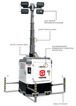 Передвижная мачта освещения TRIME X-Box 4x320W 48V LED - 9M светодиодная