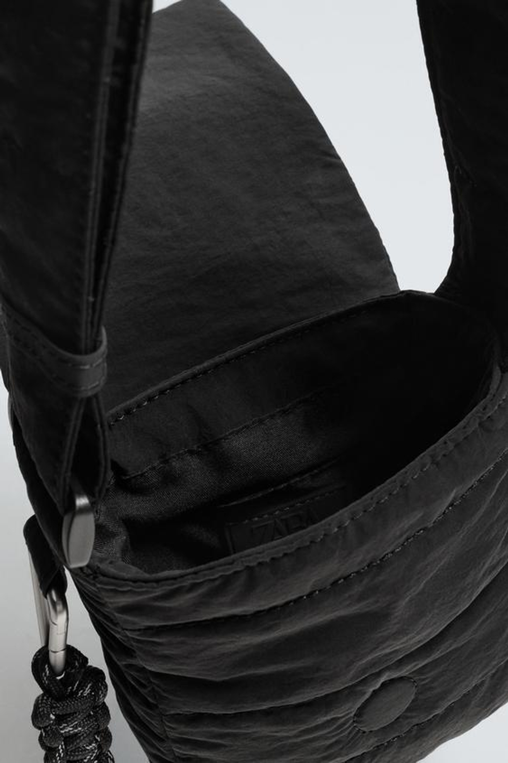 ZARA ОДНОТОННАЯ ВЕРТИКАЛЬНАЯ СУМКА, ЧЕРНЫЙ