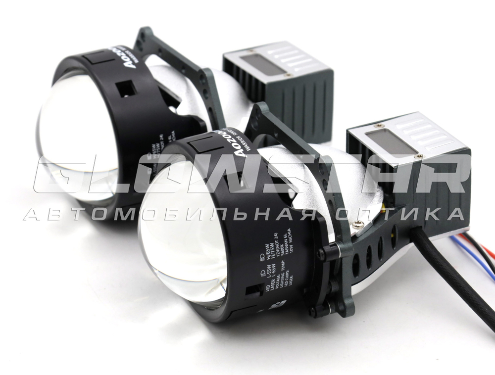 Билед модули Aozoom Black Warrior New 3.0 дюйма, 2 чипа, 5500K, 12V, 55W/65W, крепление 3R (комплект, 2шт)