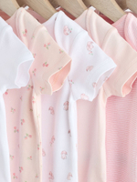 Боди с коротким рукавом для малышей Next K79-568, 7 шт., Белый, Розовый