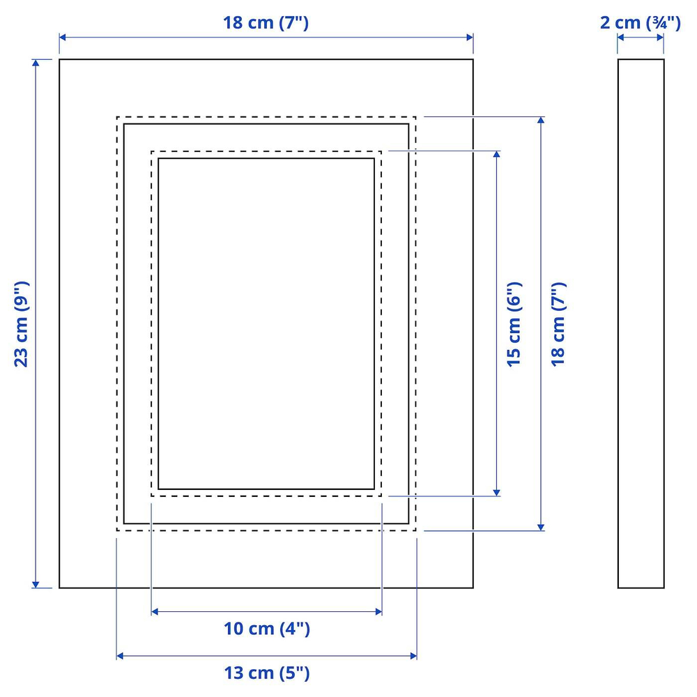 IKEA PLOMMONTRÄD  (ИКЕА ПЛОММОНТРÄД)  -  Рама, белая имитация окрашенной сосны, 13x18 см