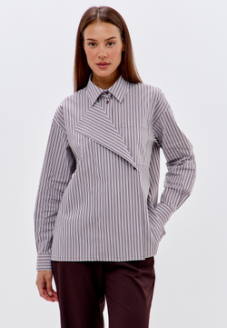 Рубашка с декоративным, откидным воротником