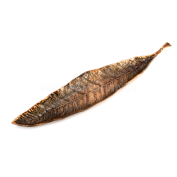 Подставка под благовония Лист силумин цвет бронзовый 21 см