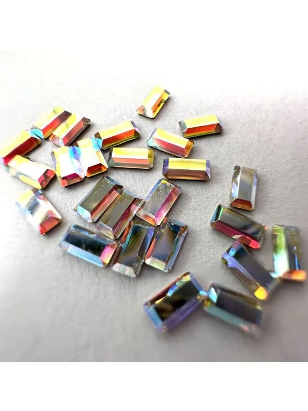 Swarovski стразы прямоугольник Crystal AB 3*7 mm(20шт)