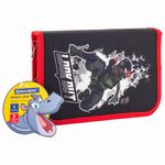 Пенал BRAUBERG, 1 отделение, 2 откидные планки, полиэстер, 21х14 см, "Ninja", 270313