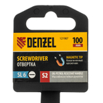 Отвертка, SL6x100 мм, S2, 3к рукоятка Denzel