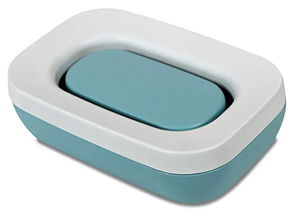 Мыльница открытая Эллиса серо-бирюзовая C843СБИР