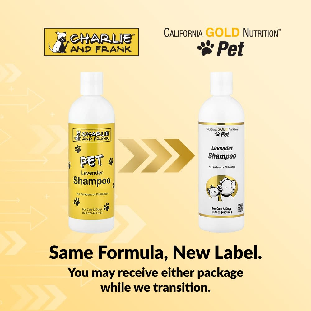 California Gold Nutrition, шампунь для домашних животных, для кошек и собак, с ароматом лаванды, 473 мл (16 жидк. унций)