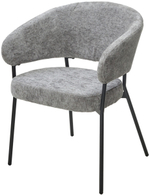 Стул М-City DISAUR Саг (Sage) 3018-17 Серый, Шенилл, Черный каркас