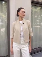 Жакет укороченный на одной пуговице