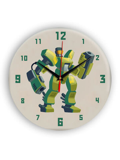 Часы настенные детские / в детскую комнату (зеленый / -) Декор для дома, подарок