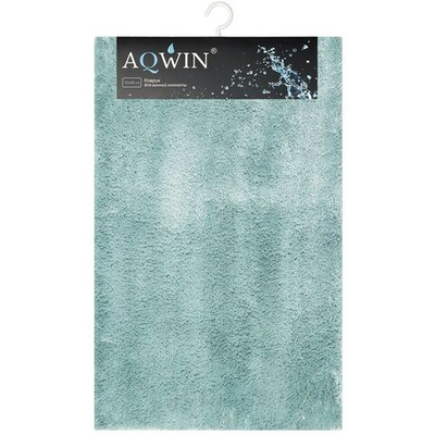 Коврик для ванной, 0.5х0.8 м, ПЭ, голуб, Aqwin, Велюр, TR1551LB