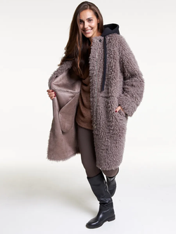 Шуба чебурашка из шерсти, SilverFox (арт. 969)