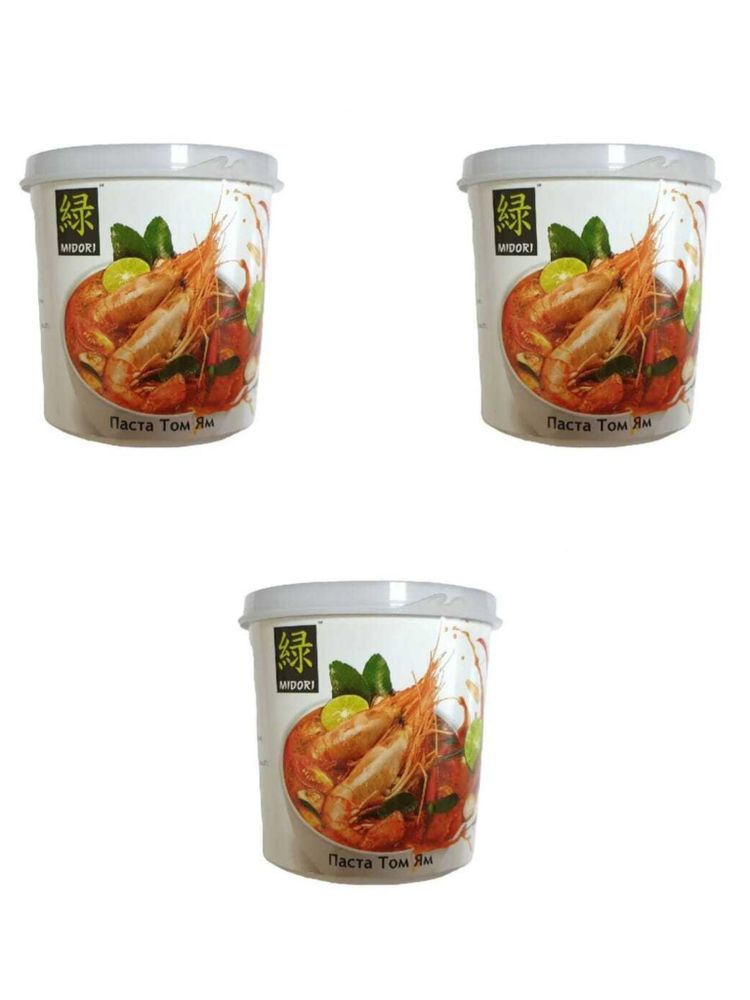 Паста Том Ям Midori Tom Yum Paste кисло-сладкая, 400 г, 3 шт