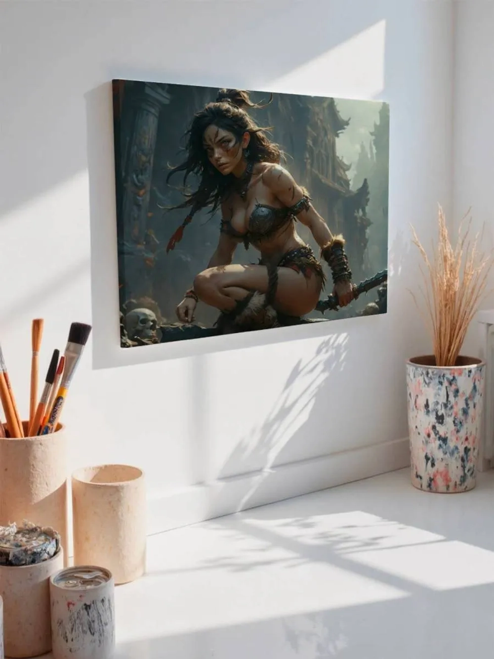 Картина на стену 40 X 50 Девушка воин