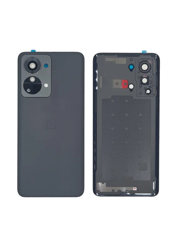 Задняя крышка для OnePlus Nord 2T черная (Gray Shadow) со стеклом камеры
