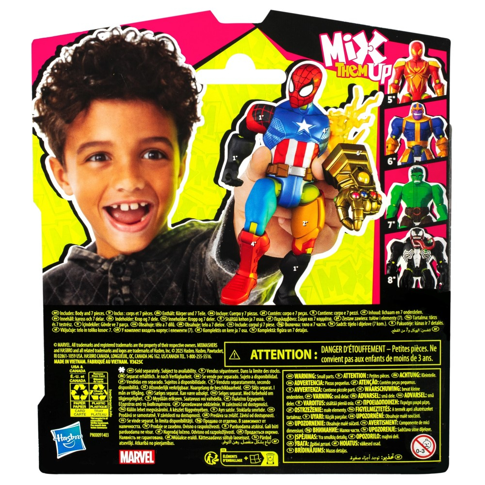 Hasbro Marvel MixMashers - Фигурка Человек-паук 12 см Мстители F9213