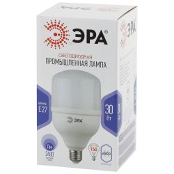 Лампа светодиодная POWER ЭРА STD LED T100-30W-6500-E27 30Вт колокол холoдный дневной свет Е27 | Лампы cветодиодные POWER