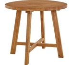 Дизайнерский круглый обеденный стол Таула 140х140х74 см из массива дуба, белый