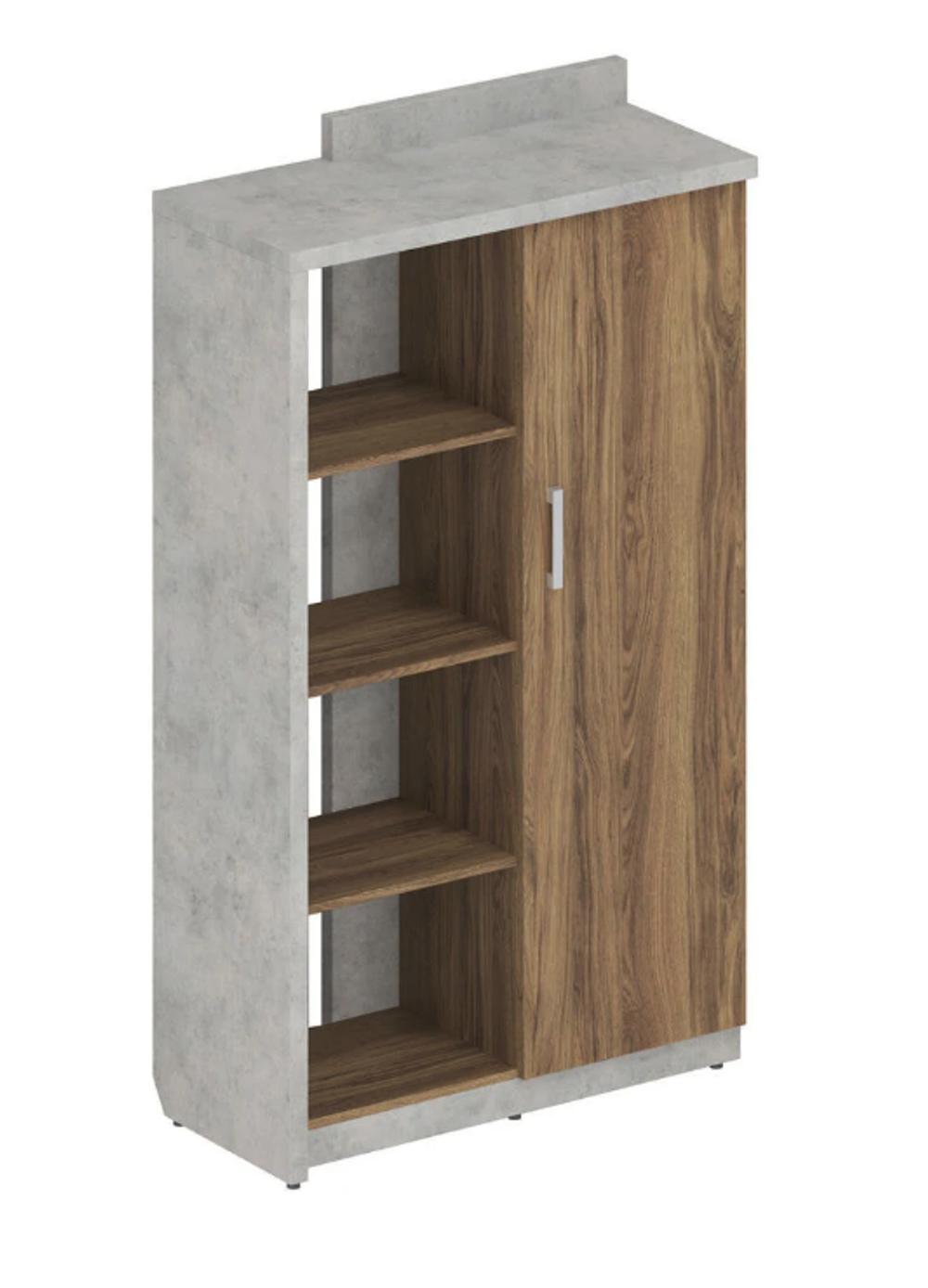 Шкаф для документов-гардероб комбинированный Wood&Stone
